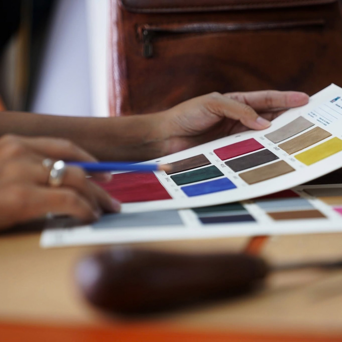Choosing leather colors for a private label line for boutique retailers