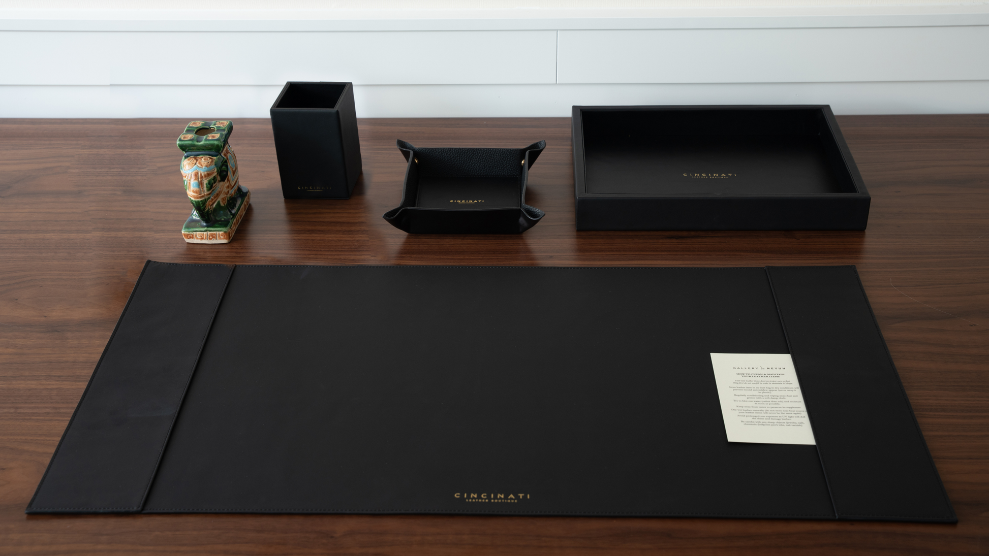 LEATHER OFFICE DESK SETS