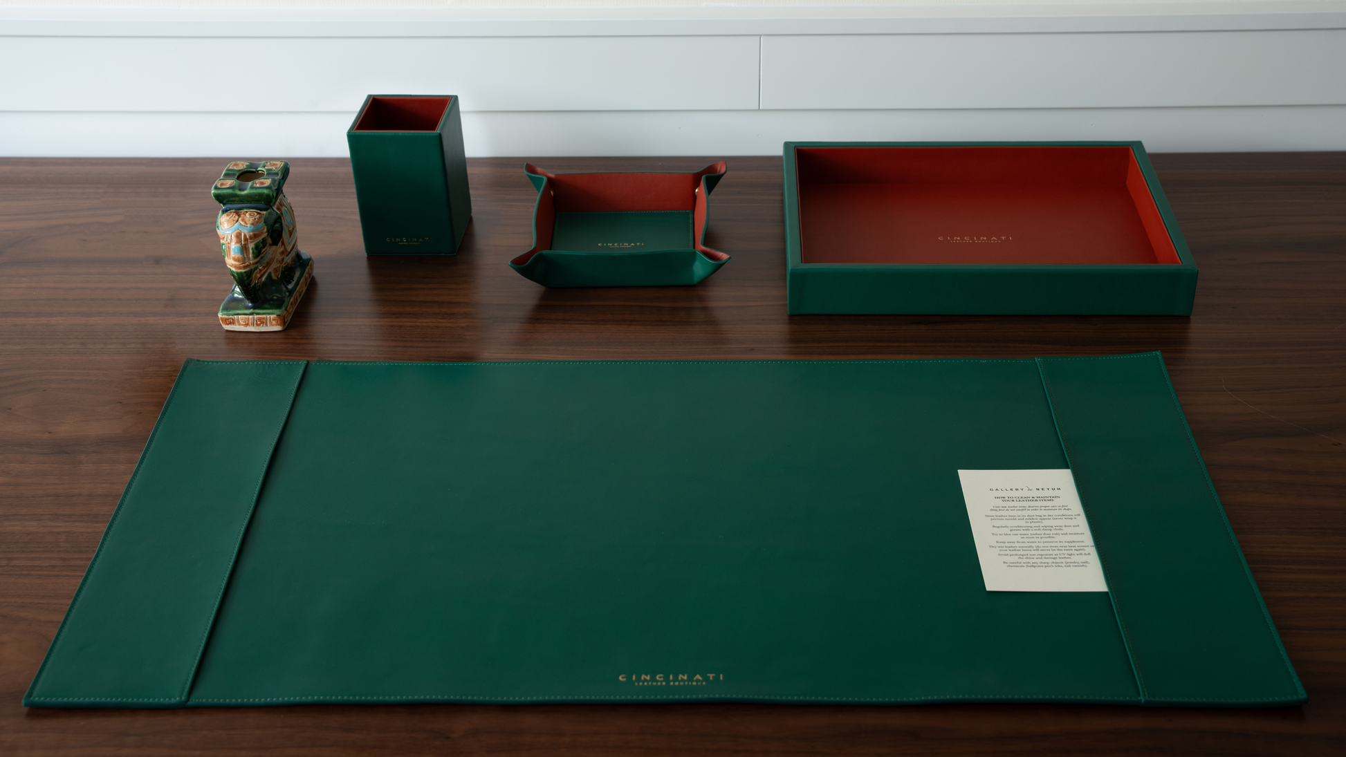 LEATHER OFFICE DESK SETS