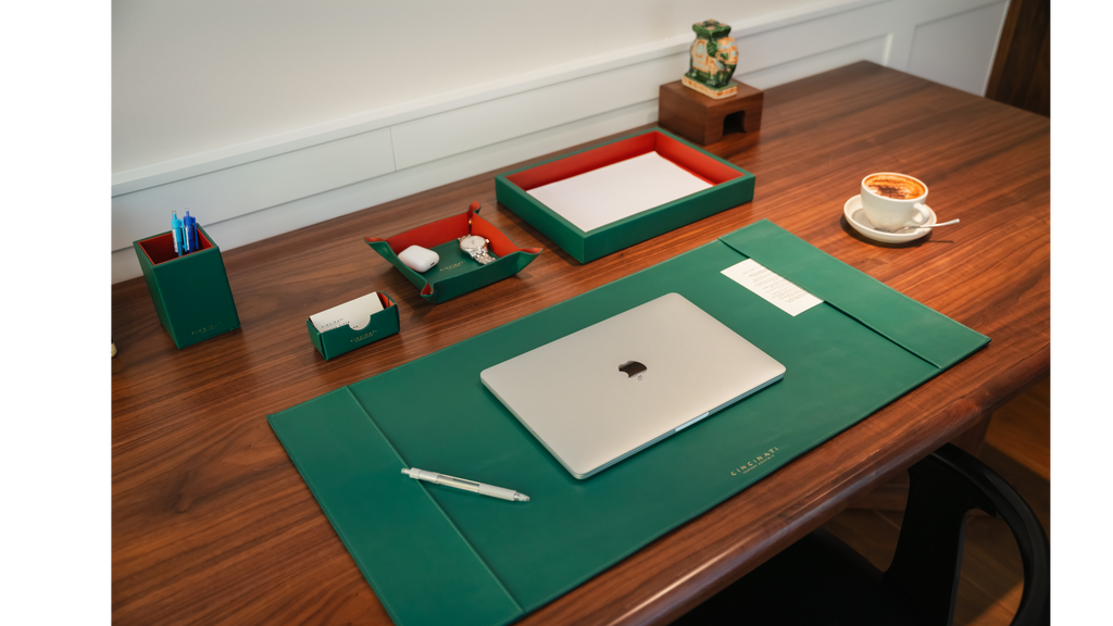 LEATHER OFFICE DESK SETS