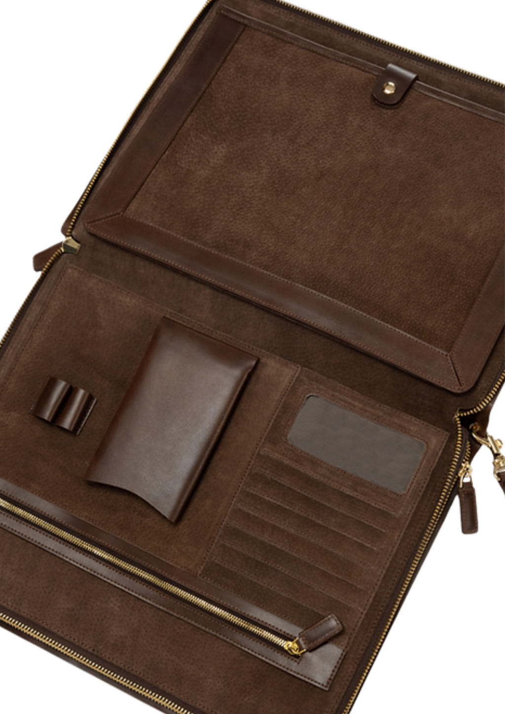 leather clutch Fast Move Clutch dark brown #color_dark-brown